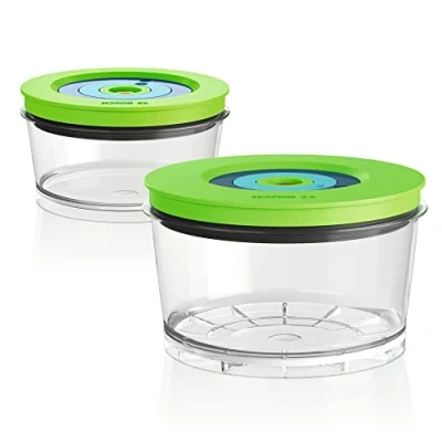 Image of Bosch Hausgeräte MMZV0SB2 Frischhaltedosen für den Vakuum Standmixer Food Storage containers for The VitaMaxx Vacuum Blender, Plastic, Transparent