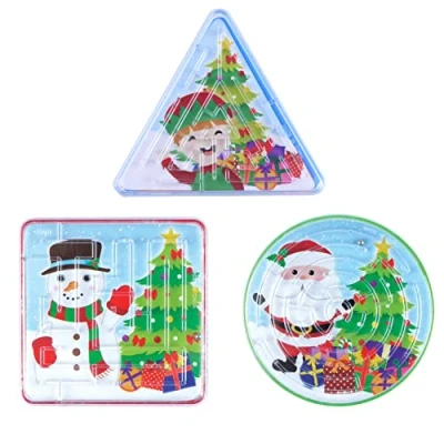 Image of Henbrandt 12 x Mini Christmas Xmas Maze Puzzle Boys Girls Toys Party Favour Stocking Filler