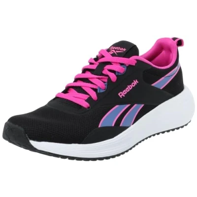 Image of Reebok Women&#039;s LITE Plus 4 Sneaker, CBLACK/LASPIN/STEPUR, 3 UK