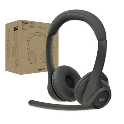 Image of Logitech Zone 305 for Business, Wireless Bluetooth Headset With Microphone, Google Meet, Voice, Zoom, Compatible Windows, Mac, Chrome, Linux, iOS, iPadOS, Android Black