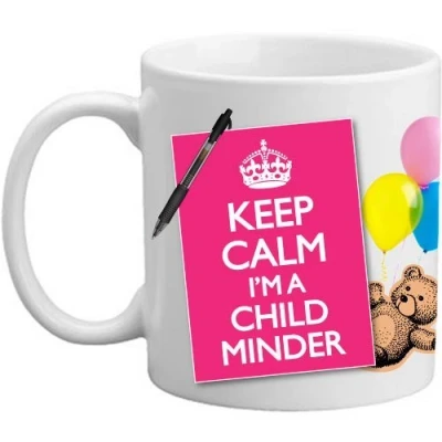 Image of Freelogix Keep Calm I&#039;m A Child Minder Babysitter Gift Mug 11oz Present