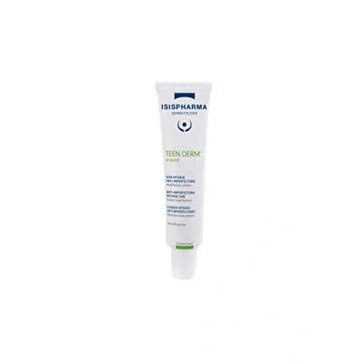 Image of ISISPHARMA TEEN DERM α pure Serum for Face acne treatment moisturizer with Salicylic acid, Knotweed extract, Avocado oil Glass skin Effect Combination to oily Made in France