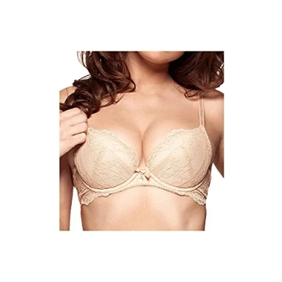 Image of Gossard Superboost Lace Plunge Women&#039;s Bra Nude 32G