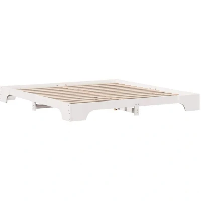 Image of vidaXL Bed Frame White Wood 200 x cm Tough