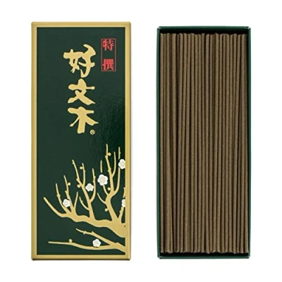 Image of Baieido TOKUSEN (Excellent) KOBUNBOKU Incense Large Box 220 sticks, Black
