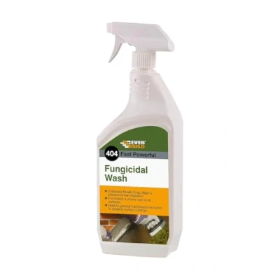 Image of Everbuild 404 Fast Powerful Fungicidal Wash Removes Lichens, Fungi and Algae Exterior Interior use 1 litre
