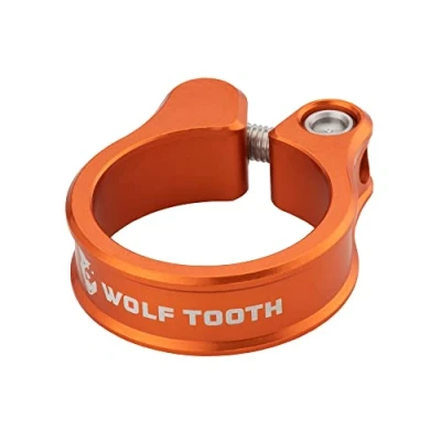 Image of Wolf Tooth Seatpost Clamp 29.8mm Orange Customisable Bike Accessories and Components Precision Engineered
