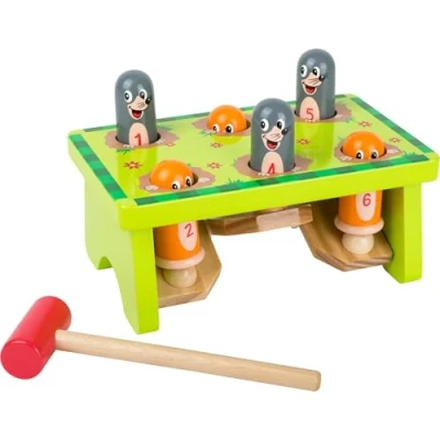 Image of Small Foot Bench mole, FSC 100% Certified Wood, Robust Knock Toy, from 18 Months, Item no. 11162 Hammer Game, Multicoloured