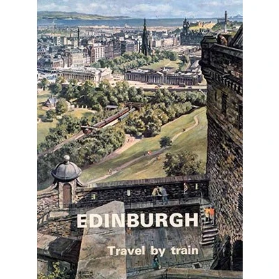 Image of Original metals signs Edinburgh View from Castle 30 x 40 cm