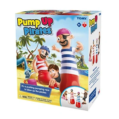 Image of TOMY Pump Up Pirate Children&#039;s Action Board Game, Family &amp; Preschool Kids Game for Children 4, 5, 6, 7, 8 Year Old Boys Girls Adults