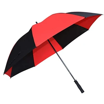 Image of Fiberglass Golf Umbrella Black/Red 30