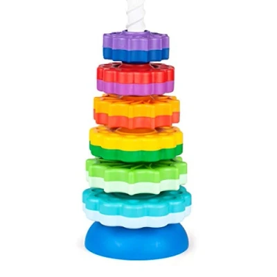 Image of FANCY Spinning Stacker Baby 40cm Sensory Spin Gears Stacking Rings Toy Sorting,Stacking &amp; Plugging Toys for Babies Early Development Activity