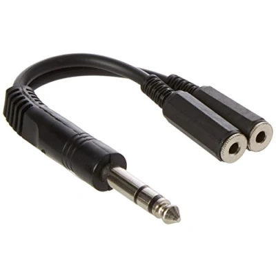 Image of Stagg YC 01/1PS2JFH Twin F Small Mono to Large Stereo Jack Y Cable