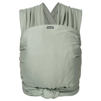 Image of Hoppediz Elastic Baby Sling for Newborns from Birth 100% Organic Cotton (GOTS) Sage 5.40 m
