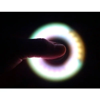 Image of Christmas Concepts® Exclusive 3 Sided LED Fidget Spinner Stress Reducer, Relief, Autism, ADHD (White with Colour Changing LED)