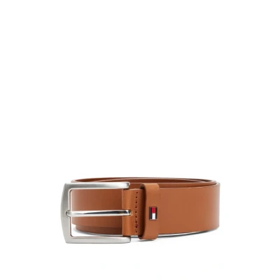 Image of Tommy Hilfiger Men’s 3.5 cm Denton Leather Belt, Brown (Cognac), 35.4 inches