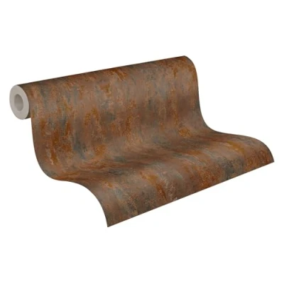 Image of A.S. Création Plain Wallpaper Trendwall 2 Non Woven 10.05 m x 0.53 Brown Made in Germany 326511 32651 1