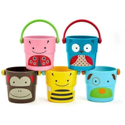 Image of Skip Hop Zoo Stack and Pour Buckets, 5 Count (Pack of 1)