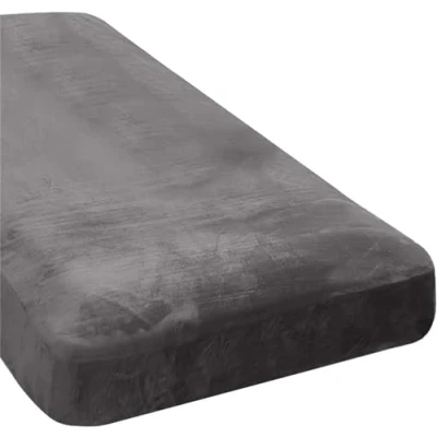 Image of LINGKY Sofa Seat Cushion Cover, Slipcovers Stretch Velvet, Universal Non Slip Couch Covers Replacement for Individual Furniture Protector (Gray,Chaise Cover)