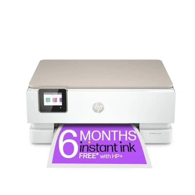 Image of HP ENVY Inspire 7220e All in One Wireless Colour Printer with 3 months of Instant Ink Included HP+, White