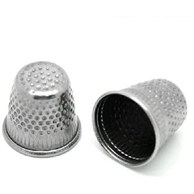 Image of CKB Ltd 30x Silver Tone Sewing Thimbles 19x18mm Closed Top Dressmakers Tailor Wholesale