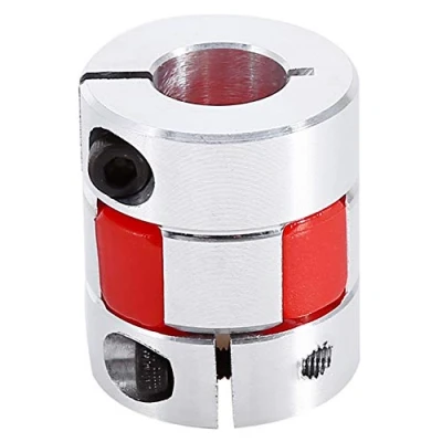 Image of 10mm x 6.35 mm CNC Flexible Plum Coupling Shaft Coupler Stepper Motor Encoder Connector D20 L30 Jaw Clamp Aluminum Alloy