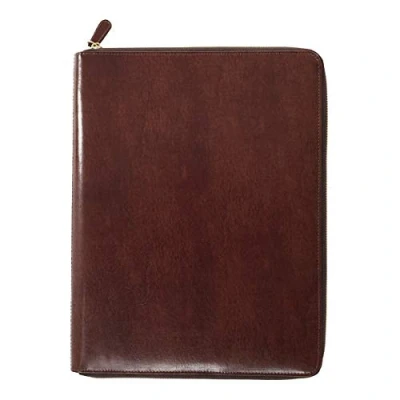 Image of Dulwich Designs Windsor Chestnut Brown Leather A4 Document Folder