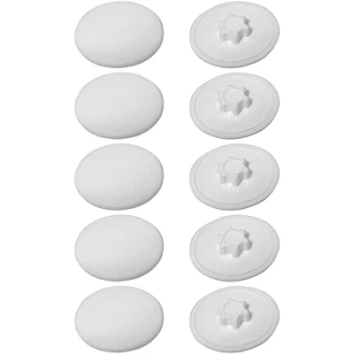Image of cyclingcolors 10x Screw caps Covers TORX Head Push fit Furniture Quality Plastic Cap, White T15 12mm