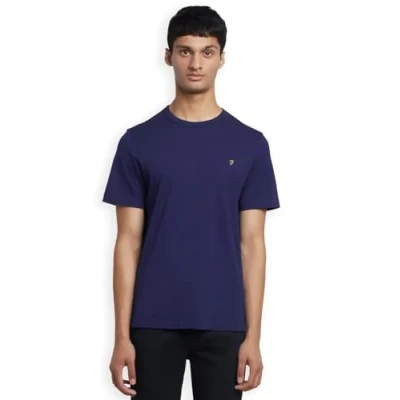 Image of Farah Men&#039;s T Shirt, Danny Slim Fit Organic Cotton Rich Indigo, M