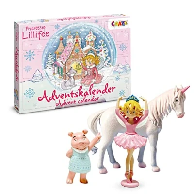 Image of CRAZE Advent Calendar 2022 Children&#039;s Princess Lillifee with Unicorn Toy Calendar, Girls and Boys 40874