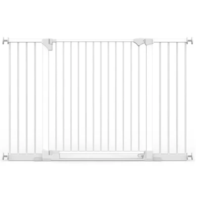 Image of Safetots SafeStep Gate, White, 152cm 159cm, Extra Low Walkthough, 81cm Wide Doorway, Gate for Stairs, Hallways and Doors, Baby Toddler, Easy Installation