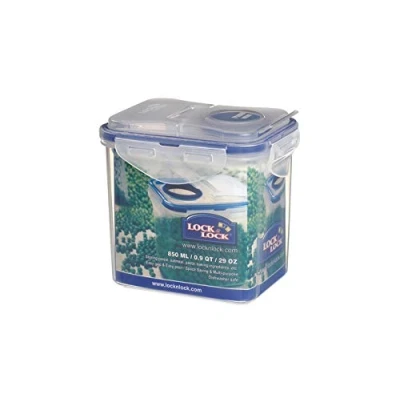Image of 3 x Lock &amp; Multi use Food Storage Box with flip lid, 850 ml (HPL808F)