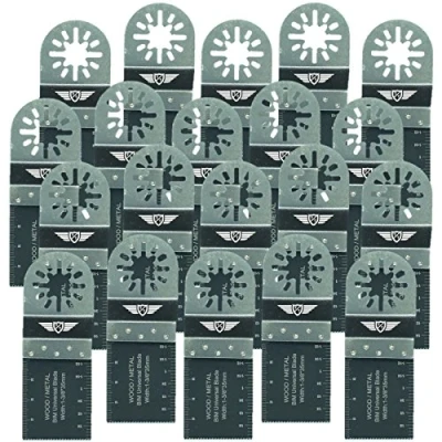 Image of 20 x TopsTools 35mm UN35B_20 Metal Cutting Blades Compatible with Bosch Fein (Non StarLock) Makita Milwaukee Einhell Ergotools Hitachi Parkside Ryobi Worx Workzone Multitool Accessories