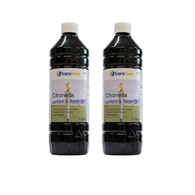 Image of 2 x Transtools Insect Repelling Citronella Lantern, lamp and Torch Oil 1 Litre