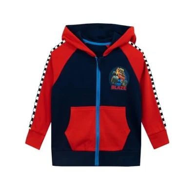 Image of Blaze and the Monster Machines Boys Hoodie Truck Hoodies For 7 8 Years Red