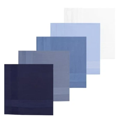 Image of 5 Pieces Mens Handkerchiefs Large,Cotton Pocket Squares Hankies Men s Handkerchieves Gift Colors