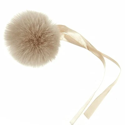 Image of Natural Large 6cm Faux Fur Pom for Decorations &amp; Crafts