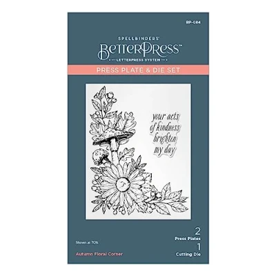 Image of Spellbinders Autumn Floral Corner Press Plate &amp; Die Set from The BetterPress Collection