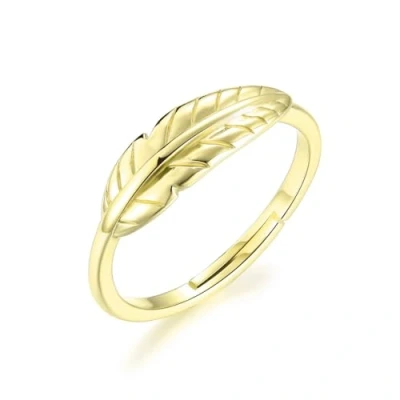 Image of Philip Jones Gold Plated Adjustable Feather Ring