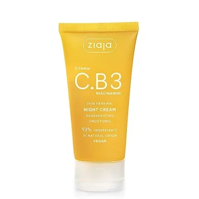 Image of Ziaja Vitamin C.B3 Niacinamide Regenerujący Wygładzający Krem do Twarzy na Noc Vegan 50ml