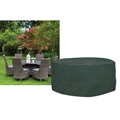 Image of Garland 6 Seater Round Furniture Set Cover Green, 7 Year Warranty