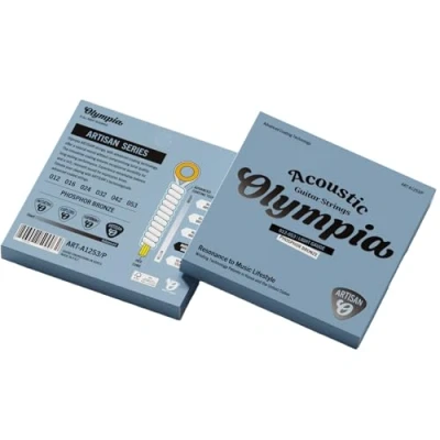 Image of Olympia Artisan Coated Acoustic Guitar Strings Phosphor Bronze Multiple Gauges (12 53 Light)