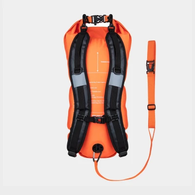 Image of ZONE3 Recycled 2 LED Light 28L Dry Bag Buoy With Waterproof Phone Pouch For Open Water Swimming