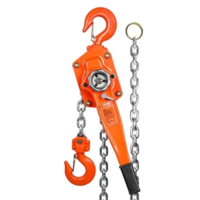 Image of VEVOR Manual Lever Chain Hoist, 3 Ton 6600 lbs Capacity 20 FT Come Along, G80 Galvanized Carbon Steel with Weston Double Pawl Brake, Auto Leading &amp; 360 Rotation Hook, for Garage Factory Dock