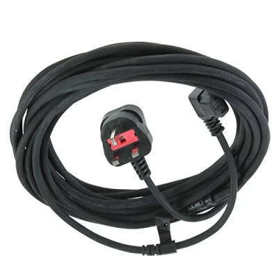 Image of SPARES2GO Mains Power Cable compatible with Kirby Generation G3 G4 G5 G6 G7 Vacuum Cleaner (10m)