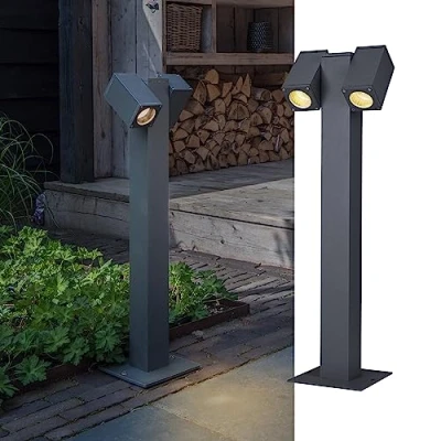 Image of SLV Free Standing Theo PATHLIGHT Illumination for Paths, Walls, entrances, LED Outdoor Garden lamp / GU10 IP44 7W Anthracite, Aluminium, 7 W