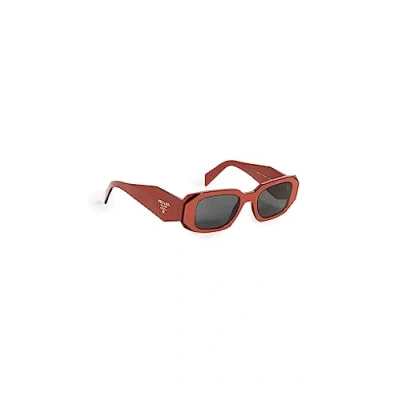Image of Prada Symbole Sunglasses, Size: 49, Orange/black