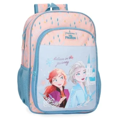 Image of Disney Joumma Bags, Frozen Believe in The Journey, Children&#039;s Backpack, School Bag, Made of Polyester, Wide and Adjustable Straps, Several Pockets compartments., Blue, Backpack