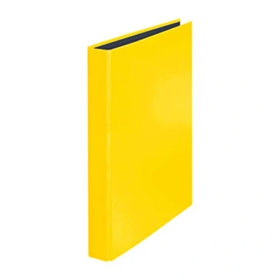 Image of Original Falken YourColor ring binder. Made in Germany. 2 D mechanism DIN A4 filling height 25 mm yellow calendar organiser binder plastic file ideal for office and school
