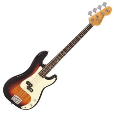 Image of VINTAGE V40 COASTER SERIES BASS GUITAR 3 TONE SUNBURST